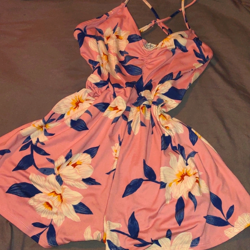 🌼Pink Flower Romper 🌼
